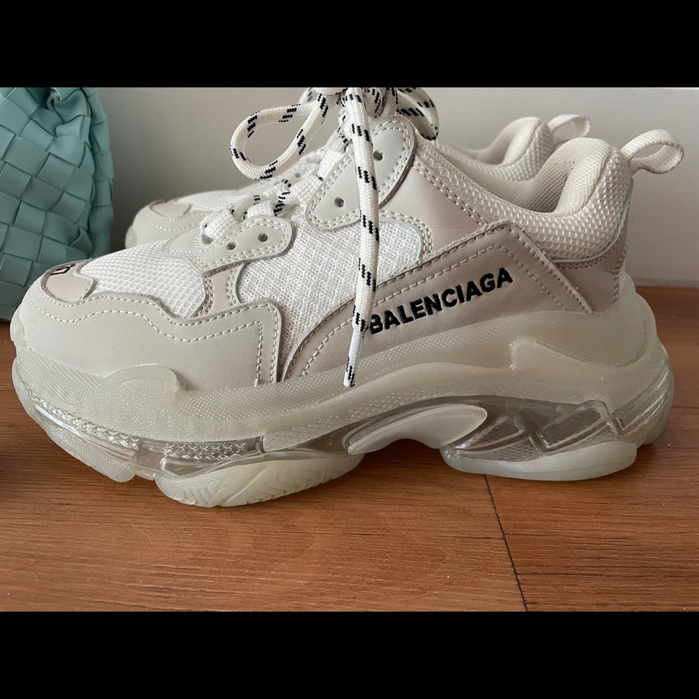 Chunky white sneakers